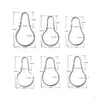 6.7~7.2cm Bath Shower Curtain Glide Rings Gourd shape Hooks Polished Satin Nickel Ball Bathroom Accessories