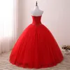 2021 Real Po Red Crystal Ball Gown Quinceanera Dress med Beading Sequin Tulle Sweet 16 Vestido Debutante -klänningar BQ1179577034