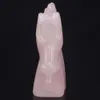 2Quot Gemstone Natural Rose Quartz Unicorn تمثال Reiki Healing Crystal تمثال شفاء الطاقة المنحوتة 4995512