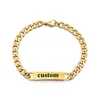 Gouden armband mannen vrouwen roestvrij staal naam armband aanpassen letters special verjaardag cadeau drop7038879