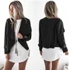 Casacos Mulheres Lapela Pescoço Casacos Feminino Moda Outwear Slim Outono Tops Casual Manga Longa Blusa Jaquetas Blusas Mulheres Vestido B2725