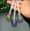 Fabricación de pipas de vidrio para fumar Cachimba soplada a mano Bongs Placa de alambre de colores Sartén directa de vidrio de burbuja grande