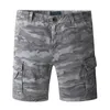 Drucken Sommer Stil Casual Herren Camouflage Cargo Taschen Shorts Männer Baumwolle Arbeit Armee Grün Marke Kleidung Shorts
