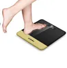 Bilancia da bagno elettronica Noble Golden da 190 kg con piattaforma di bilanciamento in vetro temperato ad angolo retto e tecnologia Step-On avanzata