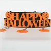 Étiquette suspendue HAPPY HALLOWEEN pour décoration d'halloween, décoration de fenêtre d'halloween, bandes suspendues en forme de citrouille PY0247