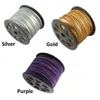 100yard /lot 3MM x 1.5MM One Side PU Leather Covered Faux Suede Cord Lace Bracelet Necklace Making String - You Pick Color