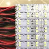 100 adet Süper Parlaklık Çift Sıra DC 12 V 100 cm SMD 2835 Sert Bar Strip 144 leds Sıcak Beyaz Soğuk Beyaz