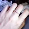 Nouvelle mode véritable 925 en argent Sterling CZ pierre bague fine bijoux Simple rond mince anneau pour les femmes élément Ring222733546394874448