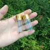 100 pcs 22x50mm 10ml Small Glass Bottles With Golden Screw Plastic Cap Transparent 10cc Glass Vials