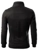 Men's Solid Zipper Hoodies Long Sleeve V Neck Cotton Hoodie with Pockets High Neck Fit Sweatshirt for Autumn Winter Short Cardigan XN
