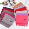 26 cores Pure Color Cashmere Lenços 200 * 70CM Outono Inverno Man Mulheres Pashmina clássico Cashmere xaile Joker envoltório do lenço Plain