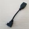 90 stopni w dół Mini B USB Mężczyzna do USB 2.0 Dane adaptera żeńskiego Przetarcia Kabel Czarny 10 cm