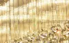Semplice moderno LED rettangolare prugna sfrangiata cristallo di vetro strisce di cristallo lampade a soffitto luci progetto di illuminazione per camera da letto soggiorno Hotel