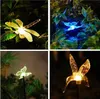 Cordas solares Loutdoor Jardim Cor Chaning Luzes LED com libélula clara borboleta colibra de beija-flor misturado para jardim ao ar livre Pathwa