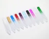 50X 3.5" /9CM Glass Nail Files with plastic sleeve Durable Crystal File Nail Buffer Nail Care Colorful