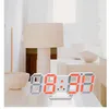 3D LED Duvar Saati Modern Dijital Masa Masaüstü Çalar Saat Nightlight Saat Duvar Saati Ev Oturma Odası Ofis 24 veya 12 Saat Için