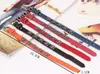 5 Färgval 100% Cowhide Skull Belt Spänne Armband Färg Läderarmband för Män Kvinna Lovers Armband 12st / Lot