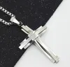 Novo estilo de homens coreano colar de cruz de aço inoxidável 316 aço inoxidável comércio exterior titanium pingente de moda clássico requintado