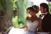 cristalli di lusso abiti da ballo abiti da sposa manica lunga strass laceup indietro bianco avorio arabo abito da sposa collo puro vestidos
