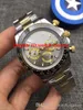 Hot Selling 6 Style Luxury Klockor 2 Ton Keramiska Bezel Rostfritt Stål Armband Automatisk Fashion Men's Watch Armbandsur