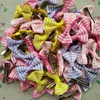100pcs lot 1 4 cute colorful stripe print Small Bow Kids Baby Girls Hair Clips Hairpins Barrettes hair accessories Gifts249B