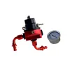 PQY - fpr AN6 Ajuste DIY Negro Rojo EFI regulador de presión de combustible Universal con 2 UNIDS PUSH ON LOCK ACCESORIOS EXTREMOS DE MANGUERA