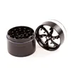 Aluminium Alloy Herb Grinder With Transparent Lip 63mm Diameter Smoking 5 layer 4 Color Free Ship DHL