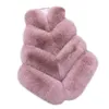 2016 Vinter Kvinnor Tjock Varm Faux Fur Vest Högkvalitativ Mode O-Neck Kort Fur Coat Kvinnor Jacka Outwear 3XL Plus Storlek