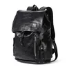 Neue Männer Rucksack Mode Umhängetasche Schwarz PU Leder Tasche College Schule Reise Casual Daypacks Für 15 "laptop Heißer Verkauf