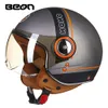 Motocicleta Capacete Capuz 3 4 Aberto Rosto Vintage Capacete Moto Casque Casco Capacete Homens Mulheres Scooter Motor