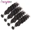 Onlyou Unprocessed Brazilian Virgin Human Hair Bundles with Closure Water Wave Weave with Frontal Ear to Ear Remy Human Hair Vendors