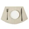 Plastic PVC Dining Table Mat Round Table Placemats Heat Insulation Non-Slip Placemat Dish Bowl Tableware Pads