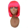 Bob wig Cosplay Short wigs For Women Synthetic hair With Bangs Pink Gold Blonde 12 colors avalivable8764020