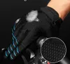 Cyklingshandskar Fullfinger Sport Shocksäker MTB Bike Touch Screen Handskar Man Kvinna Cykel Svamp Long Finger Glove