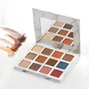 QIAOYAN Earth Color Eyeshadow Palette Pigmented Waterproof Long Lasting 12 Colors Shimmer Matte Eye Shadow Highlighter Powder Makeup