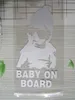 100 pieces / lot 2013 NEW Baby on Board Carlos Hangover funny car vinyl sticker decal