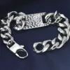 Bracelet en acier inoxydable pour hommes et garçons, couleur argent massif, chaîne, cadeau, bijoux de Promotion B196