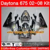 Corpo Branco Laranja Para Triumph Daytona 675 02 03 04 05 06 07 08 Daytona675 04HM.36 Daytona 675 2002 2003 2004 2005 2006 2007 2008 Kit de Carenagem