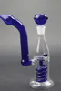 Tubo espiral alto de 21 cm Perc Ash Catcher Tubo de agua de vidrio Plataformas petroleras para fumar en stock Tubos para fumar de mano Bong de vidrio