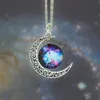 Offre spéciale Vintage étoilé lune espace extra-atmosphérique univers pierres précieuses pendentif colliers mélanger modèles J012