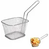 Metal French Fries Basket Strainers Chicken Wings Snack Fry Baskets Kitchen Cooking Tool New 5 5br C R