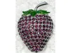 Wholesale Red Crystal Rhinestone Huge Big Strawberries Brooch Pin Fashion Brooches Jewelry gift Accessories C528