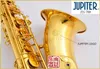 Gratis frakt Jupiter JTS-789 Musikinstrument BB Tenor Brand saxofon Ny ankomst Goldlack B Flat Mässing Sax med tillbehör