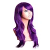 Long Wavy Wig Peruca Vermelho Vermelho Puprle Puprle Pink Blue Sliver Cinzento Loira Marrom 70 cm Perucas de Cabelo Sintético Frete Grátis