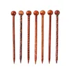 Phenovo 12PCS Printed Pattern Wooden Hair Stick Women Hair Pin Wood Vintage for Wedding Prom Bridal Accessories 13cm