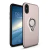 Para 2018 casos novo iPhone XR XS MAX Armadura Telefone Dual Layer Com Casos suporte circular chapas de ferro magnético suporte para carro anel magnético