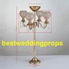 Decoração Novos Produtos Elegante Alto Cor De Ouro Cristal Stand Wedding Flor Vaso para Centerpieces de Casamento Festa Festa Best0022