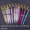 Ballpoint Pen Big Metal Ball Pen z dużym diamentowym niebieskim i czarnym atramentem Magical Pen Fashion School Office WJ003