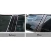 Autofenster BC-Säulen-Zierstreifen, Karbonfaser, Karosserieschutz, Pailletten-Aufkleber, 6 Stück, für BMW 5er F10 2011–17