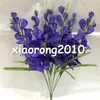 Faux bouquet de glaïeuls (9 tiges/pièce) Simulation de glaïeuls avec feuille verte pour mariage, vitrine de maison, fleurs artificielles décoratives